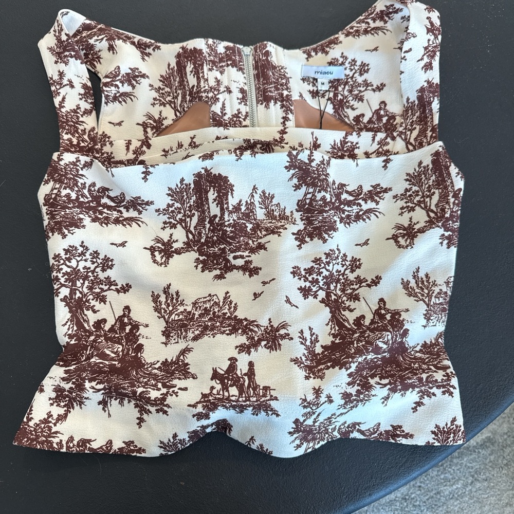 Miaou Imogene Corset brown toile